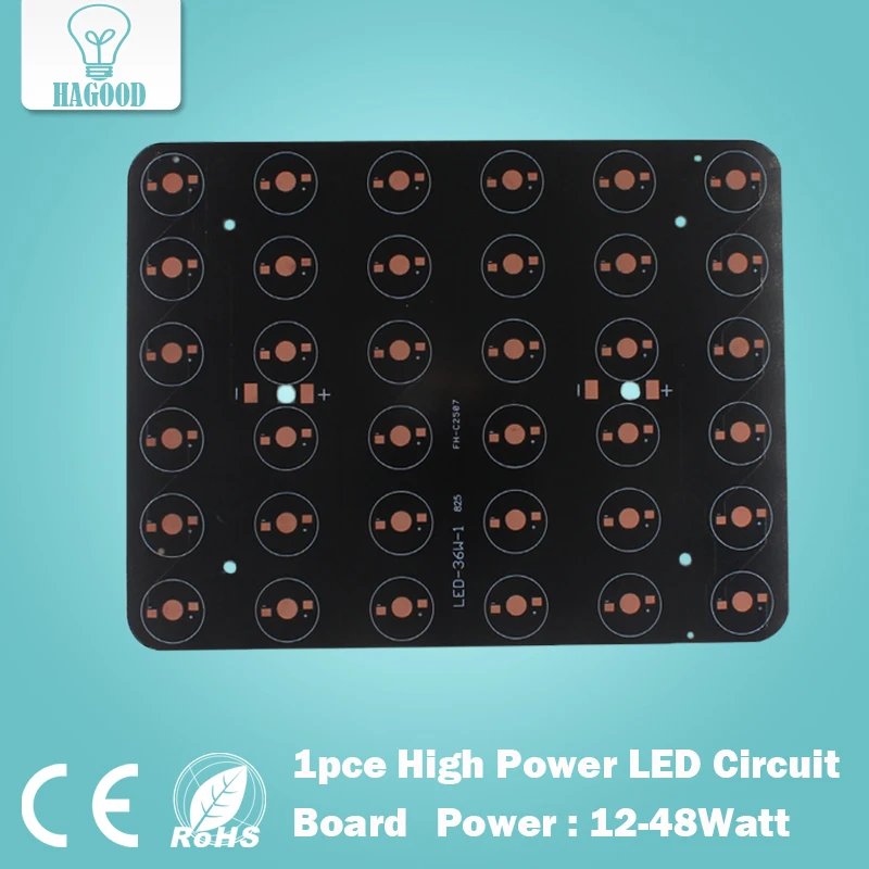 1 шт. светодиодный прямоугольник с алюминиевой пластиной высокой мощности 12 Вт 18