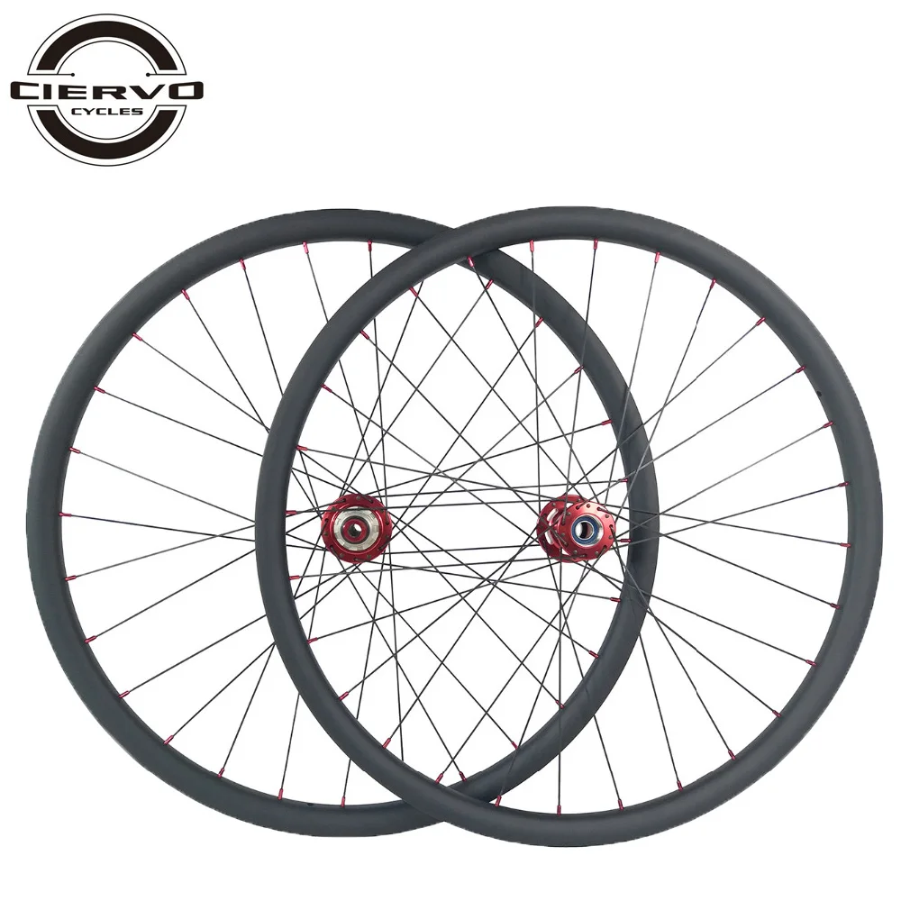 

29er MTB XC Lefty 2.0 Tubeless Carbon Wheelset 30mm X 30mm Hookless 24H 28H 32H UD 3K 12K 29in Left Hand wheels SHN 10s 11s XX1
