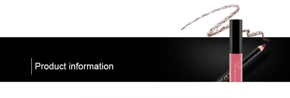 NICEFACE набор для макияжа губ, стойкая Матовая жидкая губная помада+ Бархатная подводка, карандаш, набор для макияжа, водостойкий Batom, сексуальные телесные румяна
