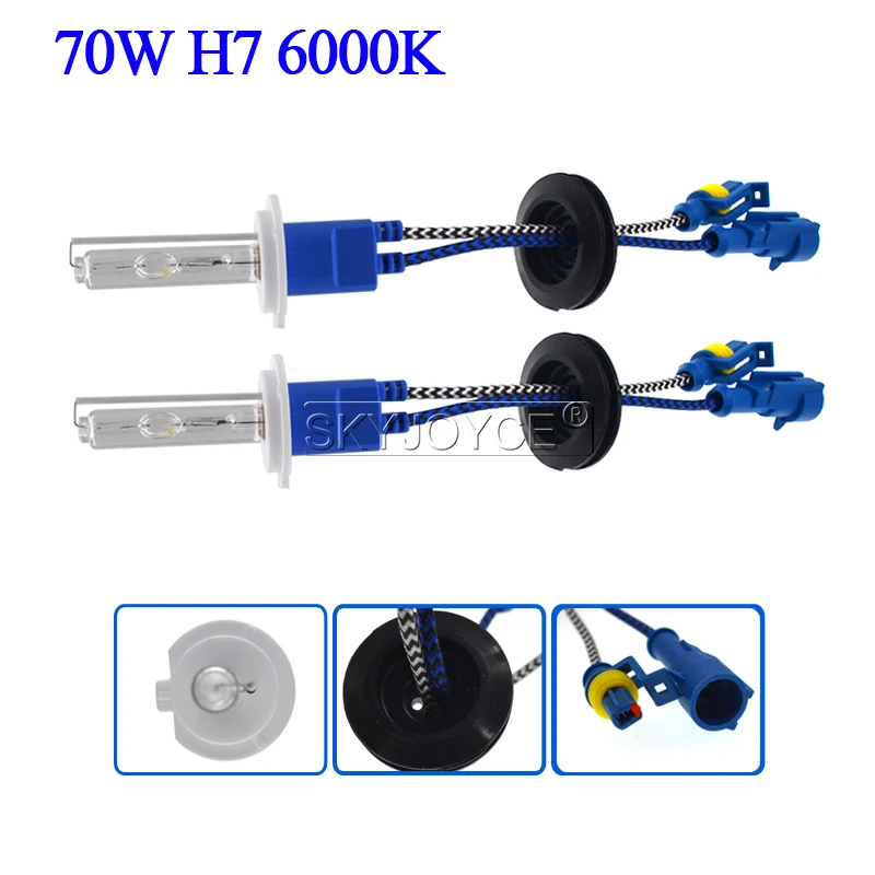 70W Car Headlight Xenon HID Kit 12V DLT F7 Fast Start HID Ballast 70W H7 H1 H11 H3 HB3 HB4 D2H Xenon Bulb Kit 3000K 4300K 6000K