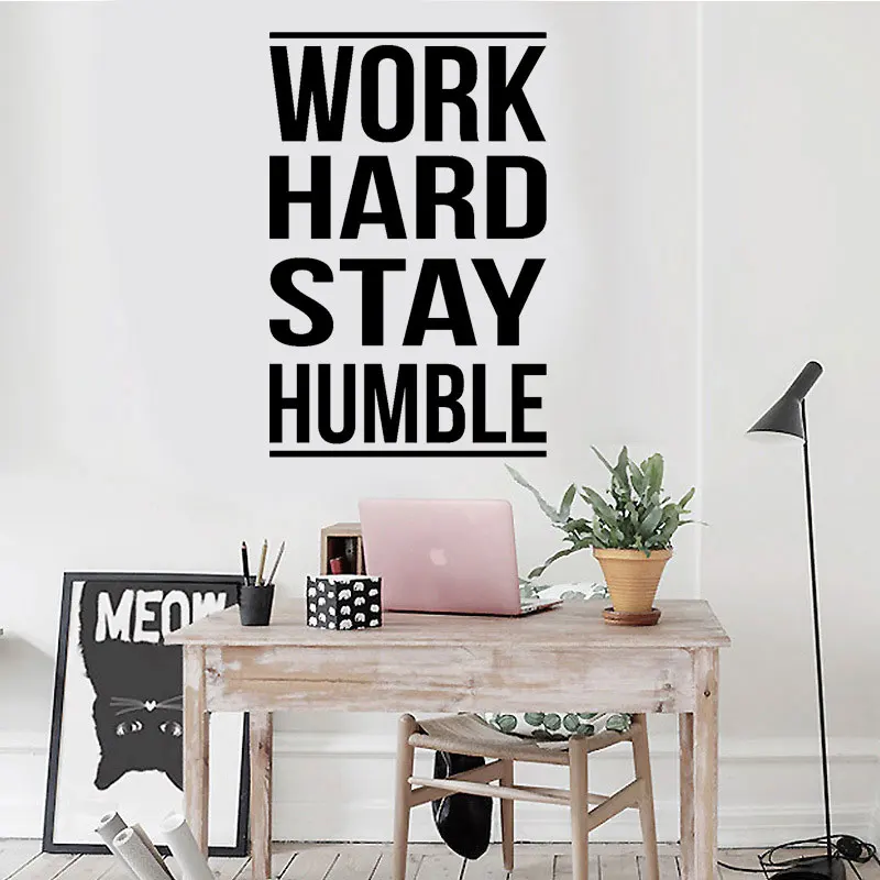 Aliexpress.com : Buy WORK HARD STAY HUMBLE Wall Sticker Inspirational