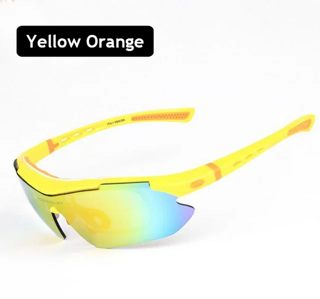 Новые тактические Спортивные очки поляризованные солнцезащитные очки для мужчин Пейнтбол страйкбол спортивные очки, снаряжение для велосипедистов 5 линз походные солнцезащитные очки - Цвет: Цвет: желтый