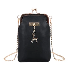 Повседневная женская сумка-мессенджер из искусственной кожи, черная мини-женская сумка через плечо, брендовая универсальная сумка-тоут