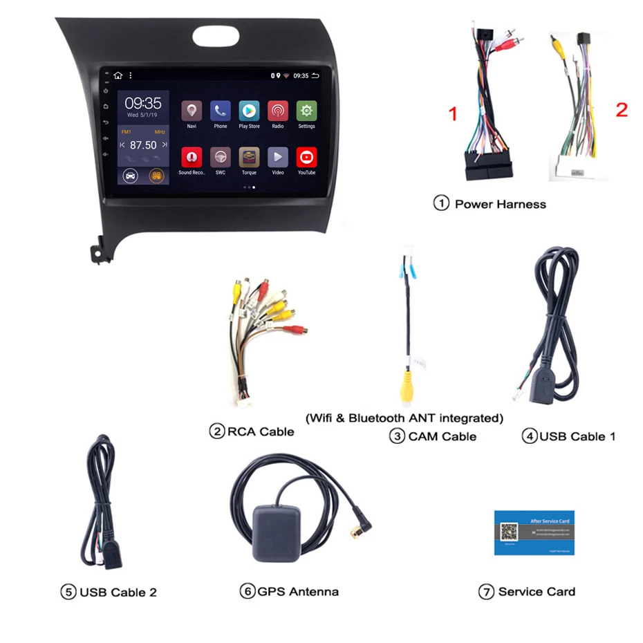 Discount 9 inch 2.5D IPS HD multi-touch screen Android8.1 2G RAM 32G ROM NAVI for Kia k3 2013-2015 with Bluetooth USB WIFI SWC 2