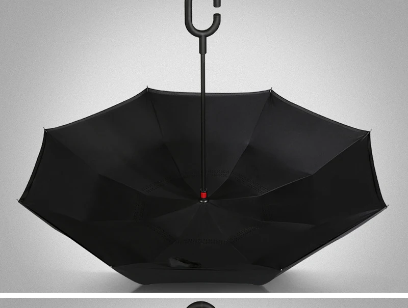 Черный обратная зонтик дождь Для женщин Для мужчин Guarda Chuva перевернутый складной Сильный ветрозащитный мужской женский зонт дождя и солнца Шестерни