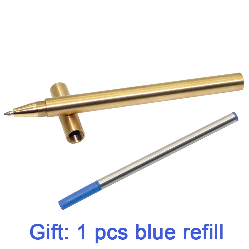 

1 Ps Explosion Models Refill 0.5mm Metal Brass Handmade Vintage Copper Roller Pen Pure Copper Pen Neutral Water Pen