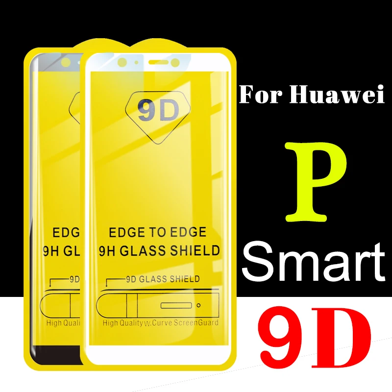 

9D Protective glass on for Huawei p smart tempered glas film hauwei tremp huaweipsmart screen protector huawey psmart cam sheet