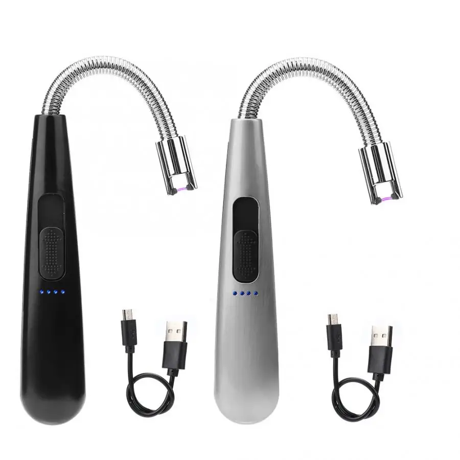 

360 Rotatable Electric Arc Lighter Flameless USB Pulse Lighter Wind Proof for BBQ Tools