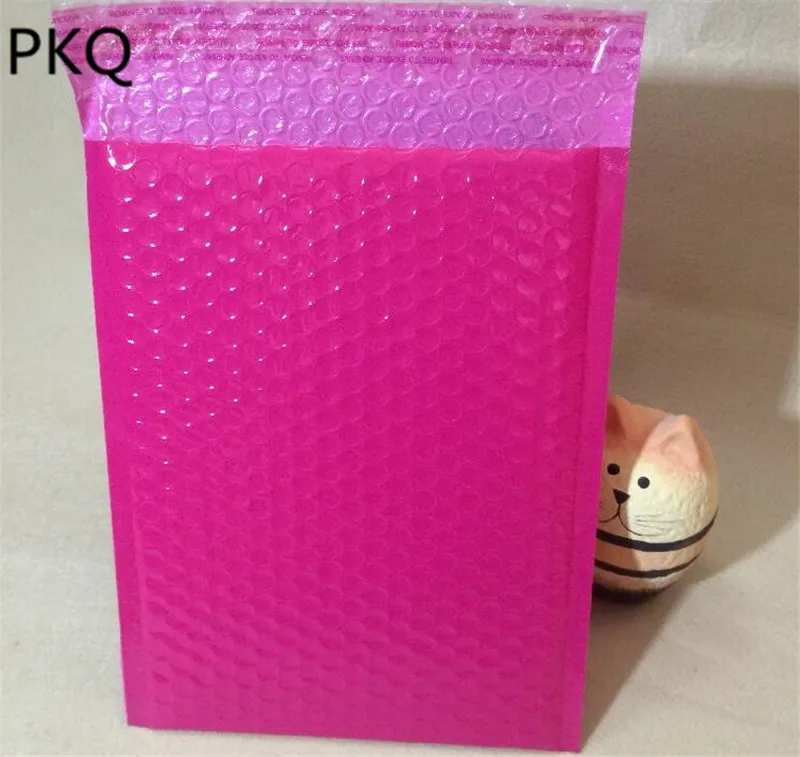 20 шт 20x25 см цветной пригодный для использования космический пузырьковый конверт для почты конверты с мягким вкладышем почтовый пакет самозапечатывающийся анти-давление антистатические пакеты - Цвет: Розовый