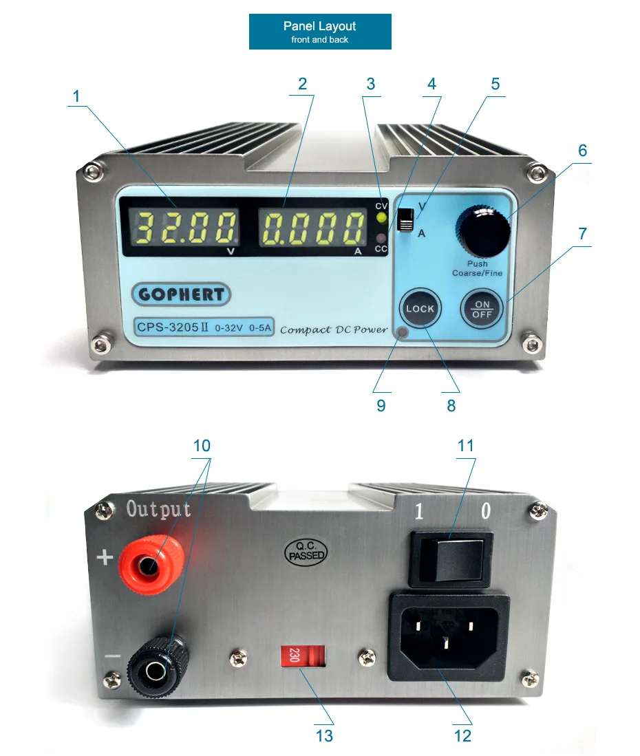ДС 3205II источник питания постоянного тока Регулируемый цифровой мини-лаборатории питания 32V 5A 0,01 V 0.001A Напряжение регулятор источник питания постоянного тока