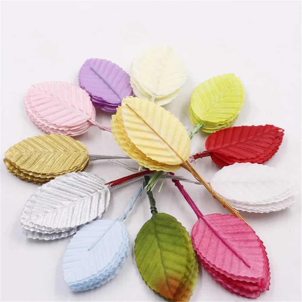 

30pcs 5cm Nylon Silk Leaf Green Leaves Artificial Flower For Wedding Decoration DIY Wreath Gift Craft Fake Flower