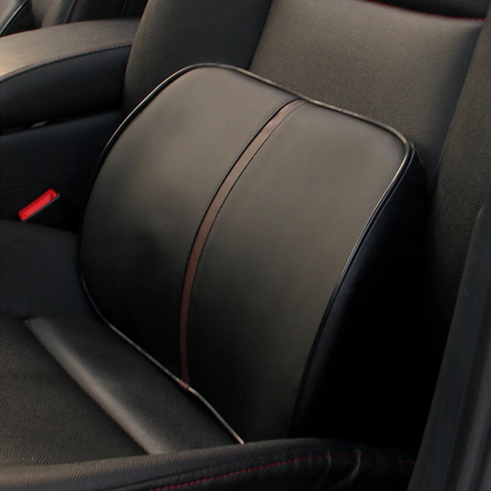 Online Cojín de respaldo Lumbar de cuero de espuma de memoria para coche de Dewtreetali