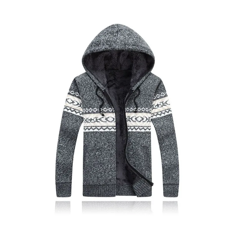 Winter Knitted Sweater Hooded Sherpa Fleece Lined Cardigan Warm Coat Casual Tops 2019 Chic Boho Knitting Sweaters Winter Knitted Sweater Hooded Sherpa Fleece Lined Cardigan Warm Coat Casual Tops 2019 Chic Boho Knitting Sweaters