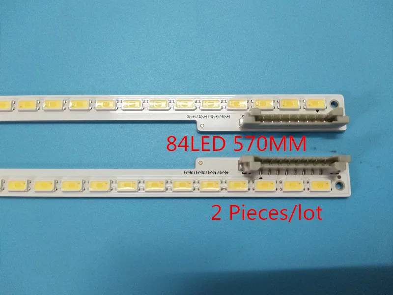 

2 Pieces/lot UA46D6400UJ LED strip BN64-01645A 2011SVS46_6.5K_V2_4CH_PV_RIGHT84 LEFT84 for LTJ460HW01-H 84LED 570MM