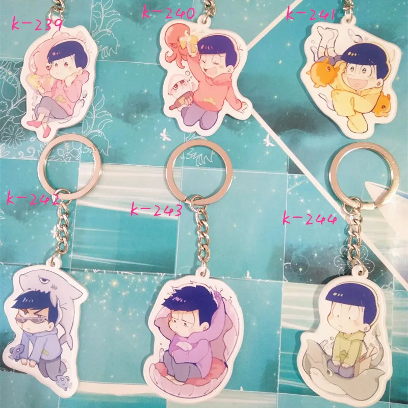 6 шт./лот Osomatsu san куклы Matsuno акриловые брелки OSO KARA CHORO ICHI JYUUSHI TODO брелок игрушки