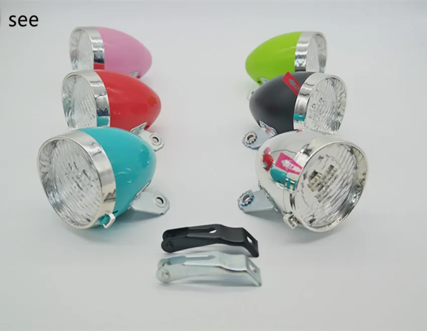 Bright Bicycle Accessory Vintage 3 LED Retro Bike Headlight Front LED