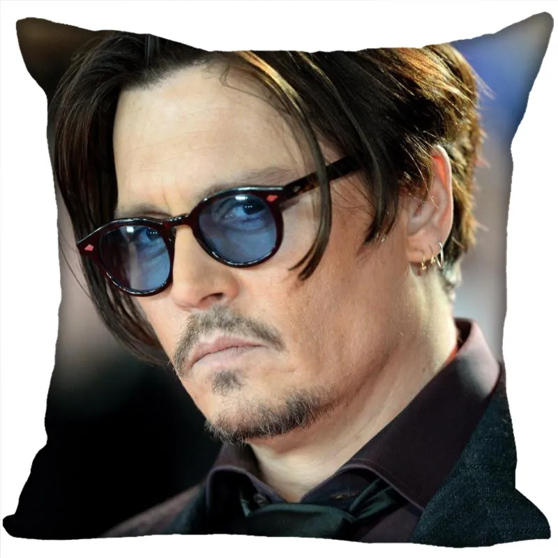 Пользовательские фильмы звезды наволочки на подушку с принтом «Johnny Depp» квадратная наволочка Рождество на молнии наволочка 40*40 см, 45*45 см(с одной стороны - Цвет: Pillowcase 26