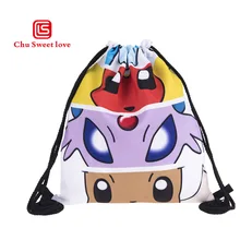 Для женщин Drawstring сумка эльф принты пляжная сумка для девочек Повседневное карман для хранения маленьких детей стильный рюкзак холст сумки