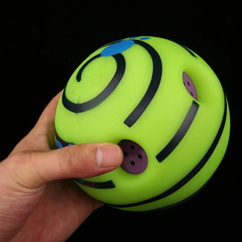 15cm Pet Dogs Cats Playing Ball Wobble Wag Giggle Ball Safe Training Ball With Funny Sound Great Fun Toy Gift For Pet Dog