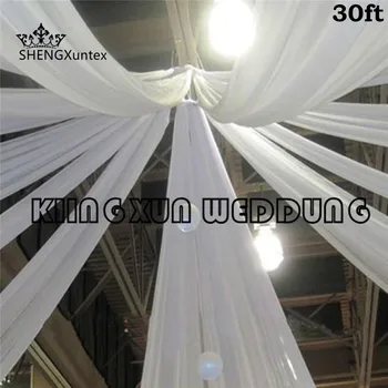 

Good Looking 100% Ice Silk Roof Ceiling Panel Backdrop \ Canopy Drapery Curtain For Wedding Or Party Decoration