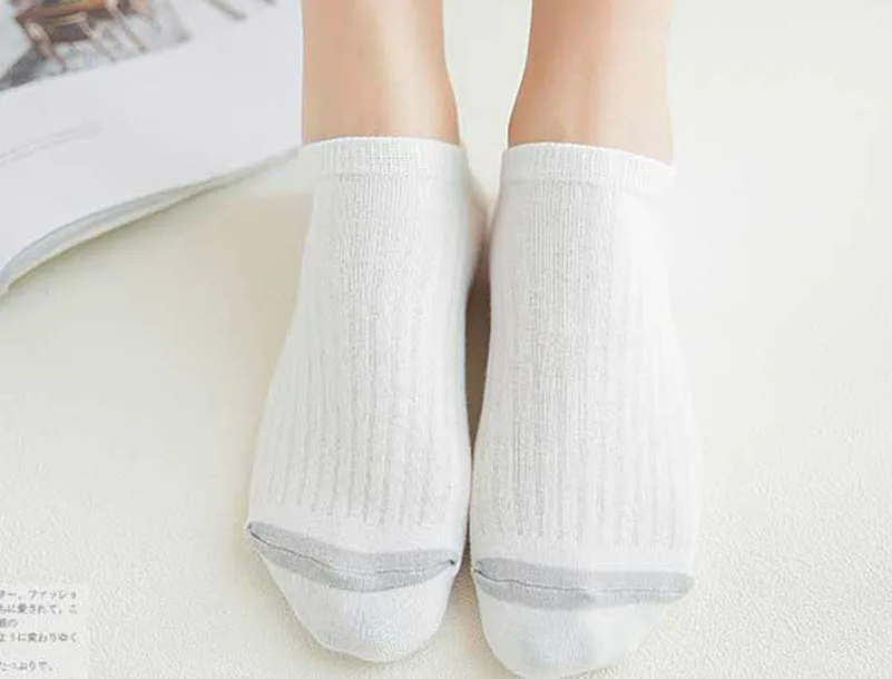 LKWDer 5 пар носков с низким вырезом Женские повседневные универсальные классические Хлопковые женские носки в духе колледжа однотонные простые носки-башмачки Meias