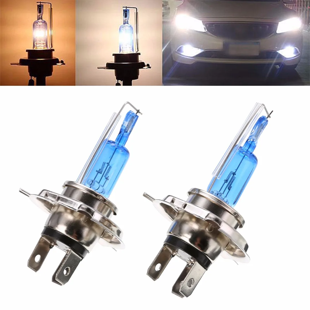 Car Motorcycle Light Source 2pcs H4 12V 35W HID Headlight Light Lamp Bulb Super White Mayitr