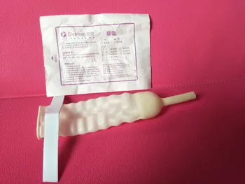 

50pcs/lot 25mm/30mm/35mm male external catheter single use disposable condon urine collector Latex urine bag pick urinal bag