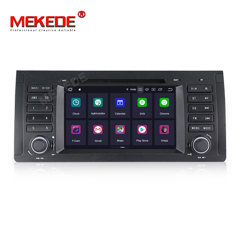 Clearance MEKEDE  Android 9.0 7inch car dvd radio multimedia player For BMW X5 M5 E39 E53 stereo video can bus steering wheel control+MAP 1