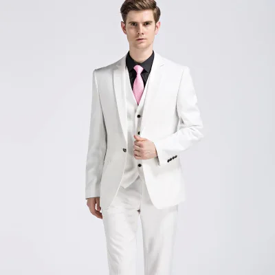 Men's Classic Business 3 Piece Suit - Slim Fit Jacket, Vest, and Pants - Wedding Groom Suit (S-5XL) image 5