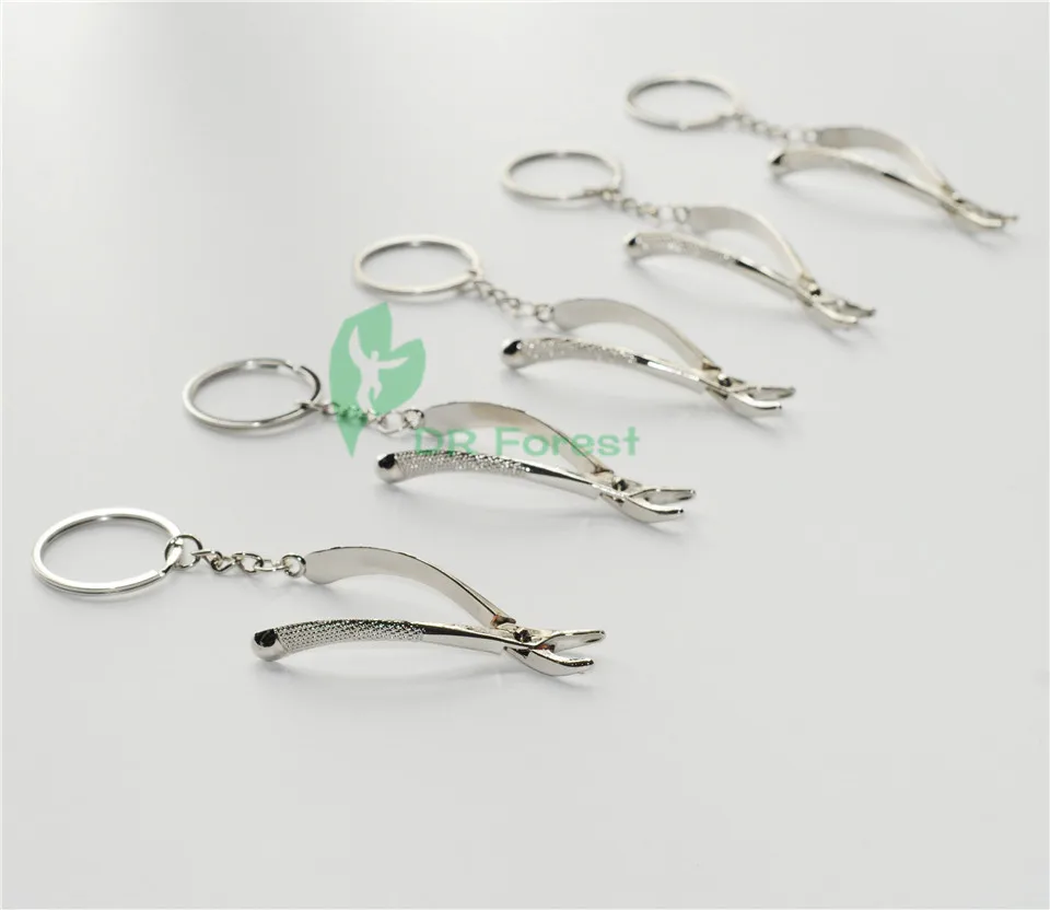 Dental Ortodôntico Personalizado Decorativo Mini Chaveiro Pinça 5 Pces