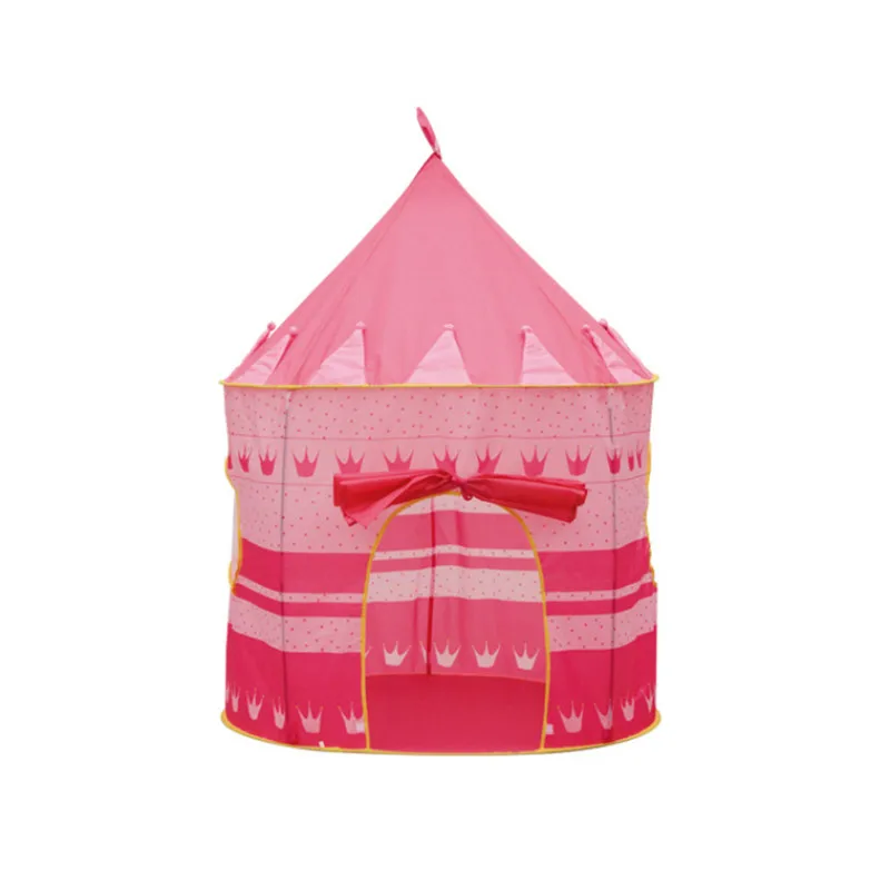Baratos 9 colores tienda de juegos portátil plegable para niños, niñas, príncipe, tienda plegable para niños, castillo, casa de juegos, regalos para niños, tiendas de juguetes al aire libre