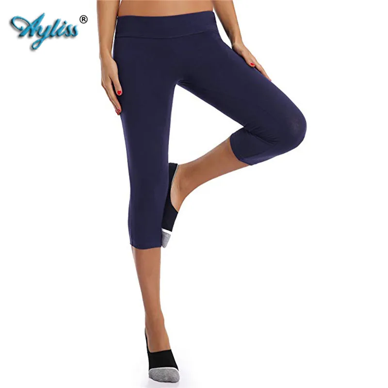 Ayliss женские энергетические Бесшовные Спортивные штаны с контролем живота супер эластичные спортивные штаны с высокой талией для бега - Цвет: Blue
