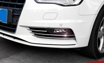

Stainless Steel 6 PCS Exterior Front Fog Light Eyelind Bottom Cover Trim For Audi A3 8V 2012 2013 2014 2015 2016 Sedan