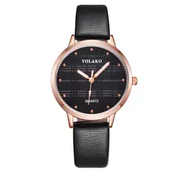 Женские часы Montre Femme Reloj Mujer Женские повседневные кварцевые Кожаный ремешок новые наручные часы