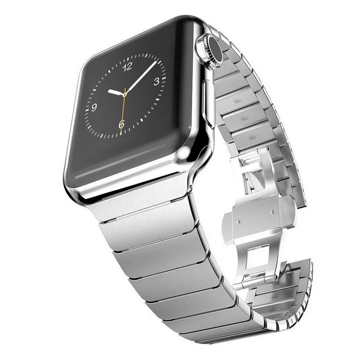 Ремешок для умных часов для APPLE Watch Series 4 ремешок для часов из нержавеющей стали 316L браслет для Apple Watch Series 1 2 3 Ремешки для наручных часов - Цвет ремешка: Silver