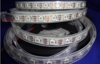 

4m DC5V WS2812B led pixel srip,IP68,60pcs WS2812B/M with 60pixels;white PCB, in silicon tube,only 4PIN