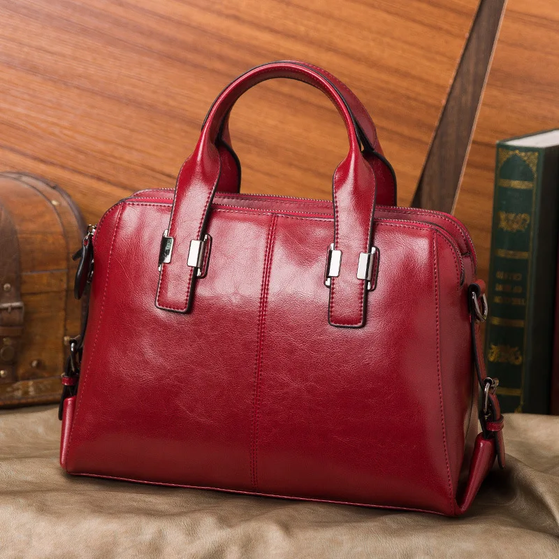 Koop Echte Koe Lederen Dames Handtassen Hoge Kwaliteit Vrouwen Echt Lederen Tas Totes Messenger Bags Designer Luxe Schoudertas Vrouwelijke