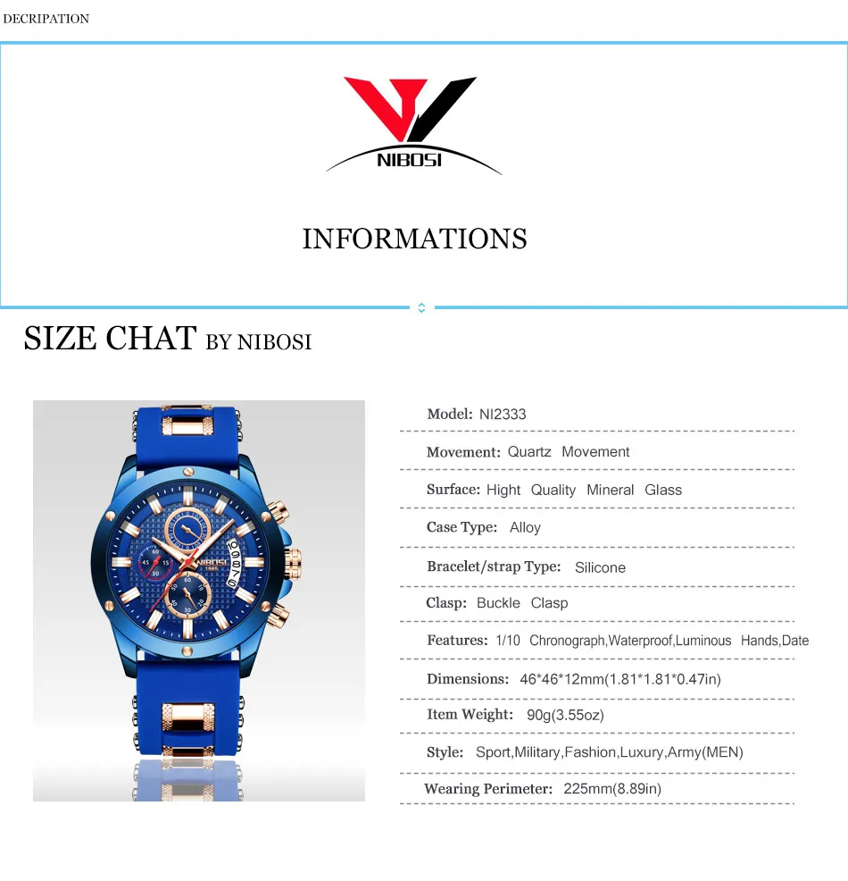 NIBOSI Men Sports Watch Top Brand Luxury Waterproof Military Army Watch Man Clock Outdoor Watch Relogio Masculino Esportivo      (1)