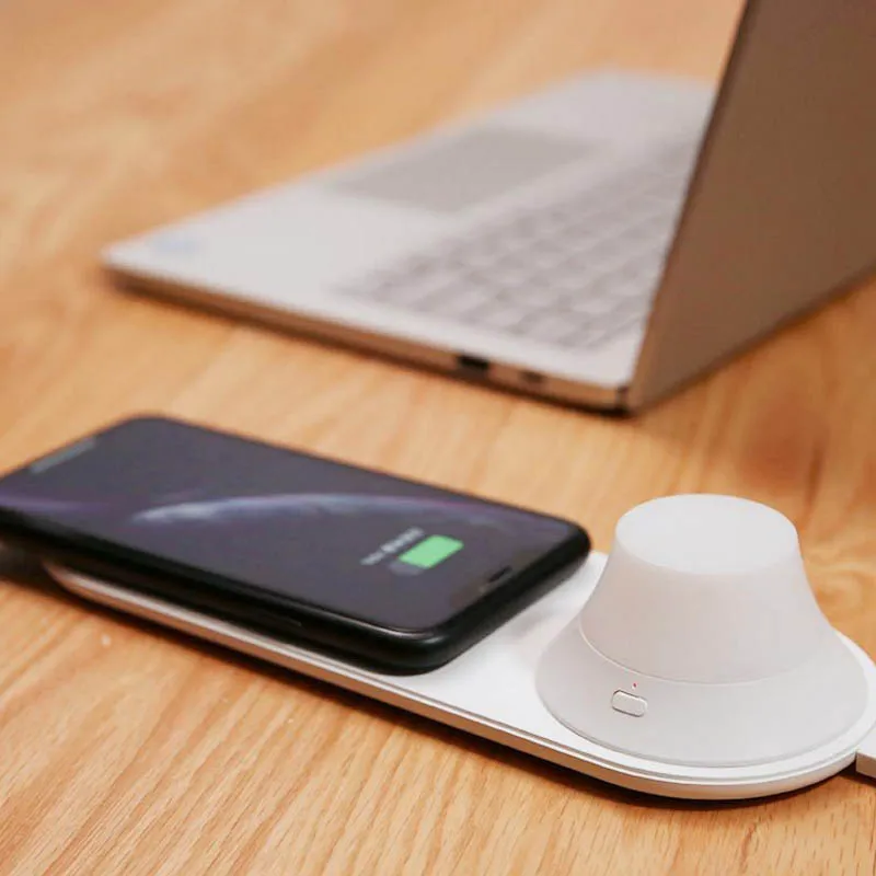 Оригинальное Беспроводное зарядное устройство Mi Yeelight со светодиодной