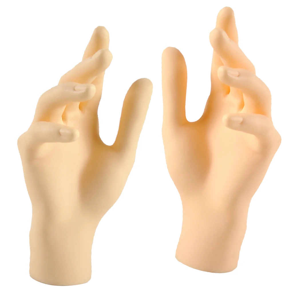 A Pair of Female Hands Mannequin Women Display Plastic Model, Skin Color, Left and Right Hands