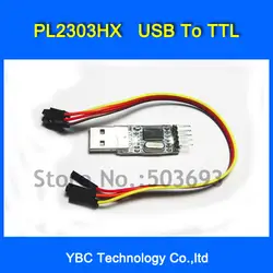 Бесплатная доставка 10 шт./лот USB к TTL PL2303HX Авто преобразователь модуль конвертер адаптер 5 В 3.3 В Выход с DuPont кабель