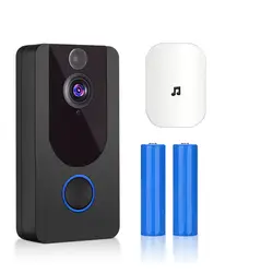 Умный дверной Звонок камера wifi видео глаз домофонный дверной звонок Видеозвонок для квартиры ИК-сигнализация беспроводной цветной