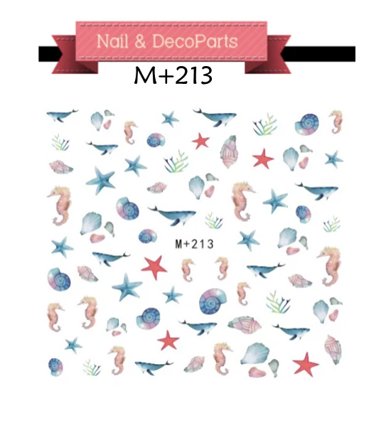 

Nail Sticker Water Decals Nails Art Slider Tattoo Wonderful Sea Fish Star Whale Designs Decoration Stickers Manicure Foil Wraps