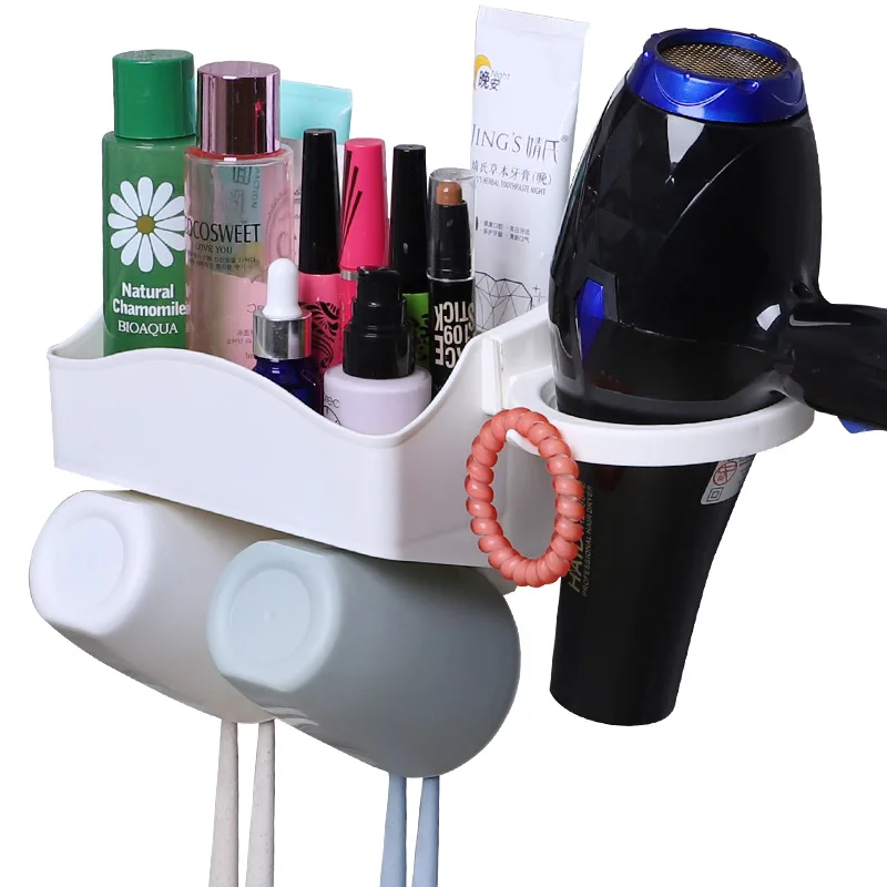 

Creative Wall-Mounted Toothbrush Storage Rack Home Bathroom Free Punching Fashion Simple Toothbrush Storage Rack Wash Set
