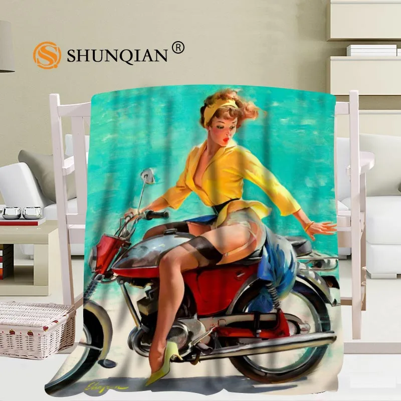 Пользовательские большой размер pin up gil elvgren одеяло s для кроватей Falafel теплый