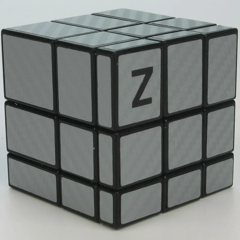 Новинка, зеркальный куб Z cube 3x3, магический с наклейкой из углеродного волокна, развивающие игрушки Cubo magico в подарок, ДЕТСКИЕ ЛАБИРИНТЫ, развивающие игрушки - Цвет: silver black