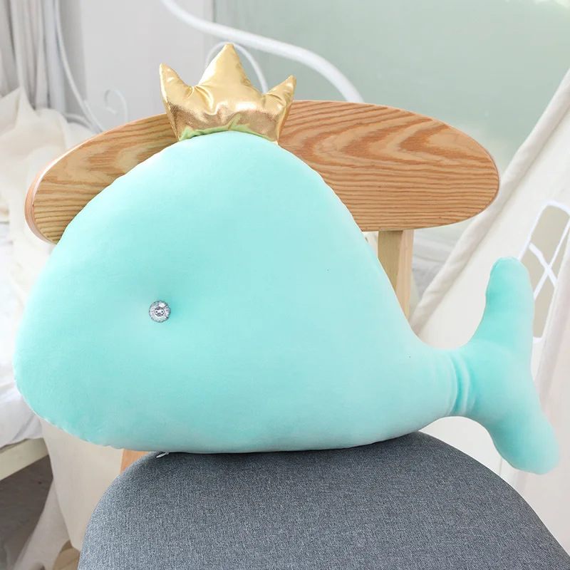 50 см милый Дельфин плюшевые мягкие игрушки Мягкая Корона кит плюшевые кукла-подушка игрушки для детей рождественские подарки на день рождения