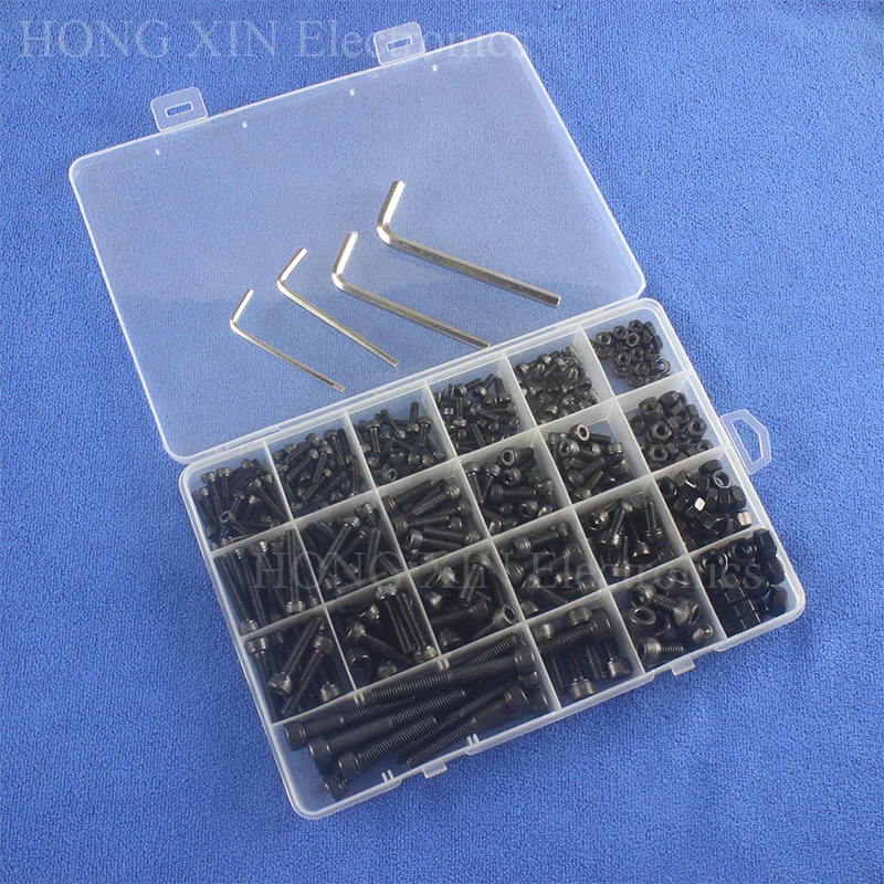 

M6*10/20/30/40/50 Black Hex Socket Head Cap Screw Alloy Steel Nut bolt M3*6/8/10/12/16 M4*10/12/16/20/25 M5*10/12/16/20/25 set