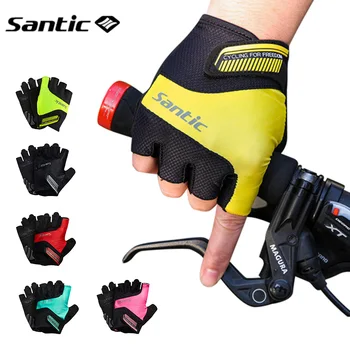 

Santic Cycling Gloves Half Finger Road Mountain Bike MTB Gloves Women Men Summer Autumn Outdoor Sport Gloves Guantes Ciclismo