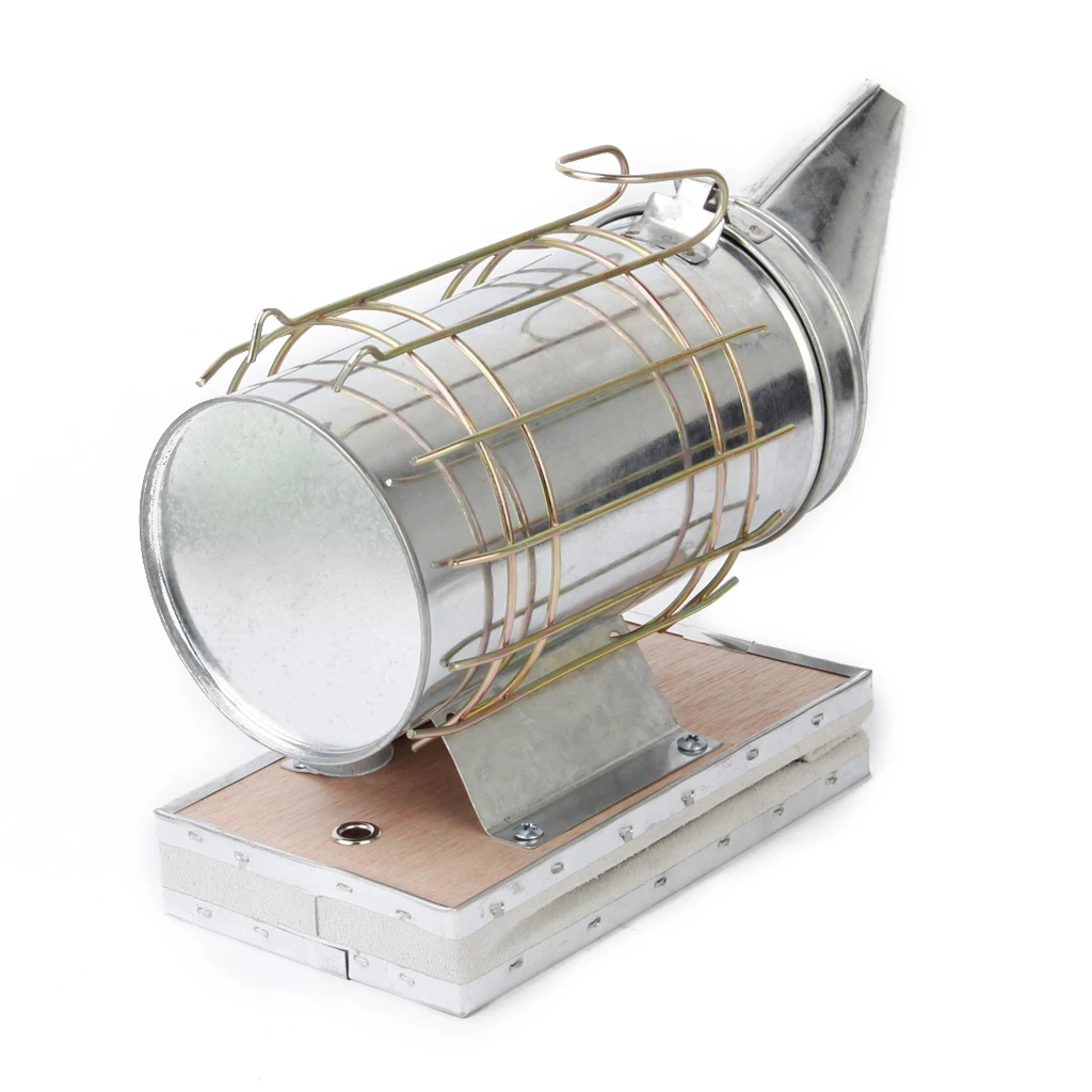 10.6' Bee Hive Smoker Stainless Steel & Leather Heat Shield Beekeeping Equip Beekeeping Tools